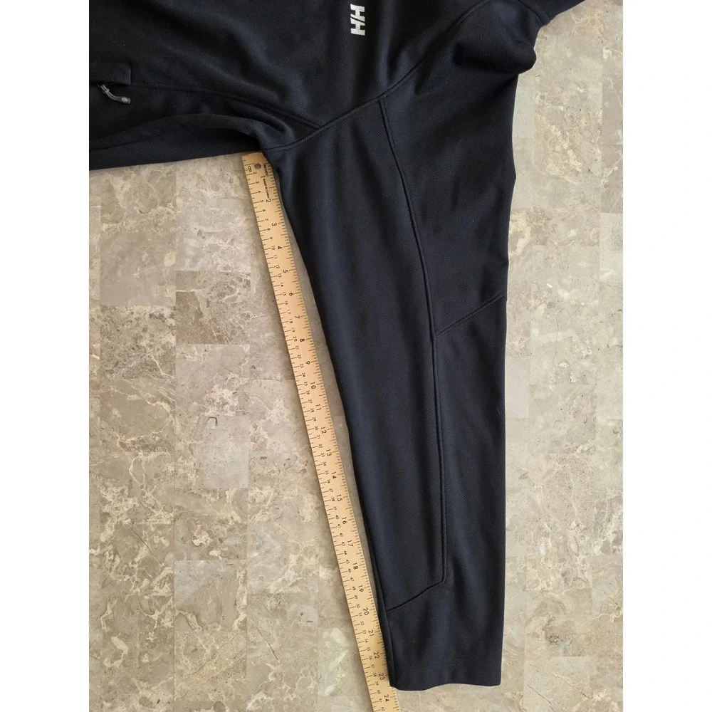 Helly Hansen Mens Black Full Zip Textured Knit Soft Shell‎ Performance Jacket